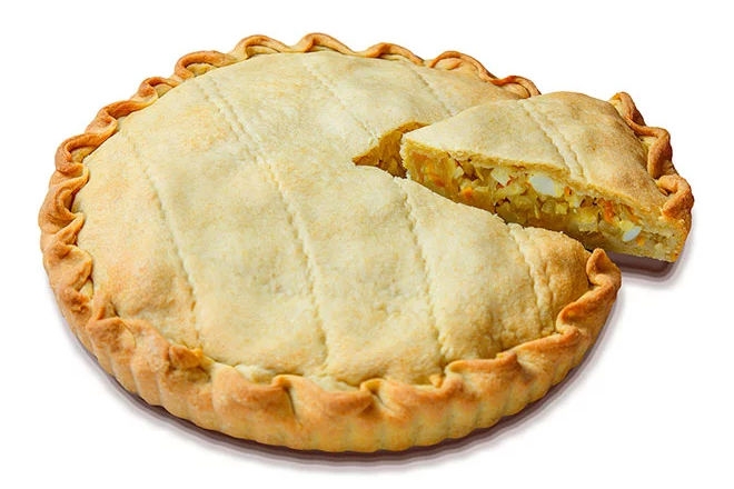 Украинский пирог с капустой и рубленым яйцом