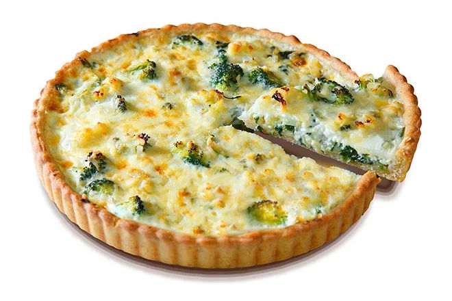 Брюссельский пирог с брокколи, шпинатом и цветной капустой