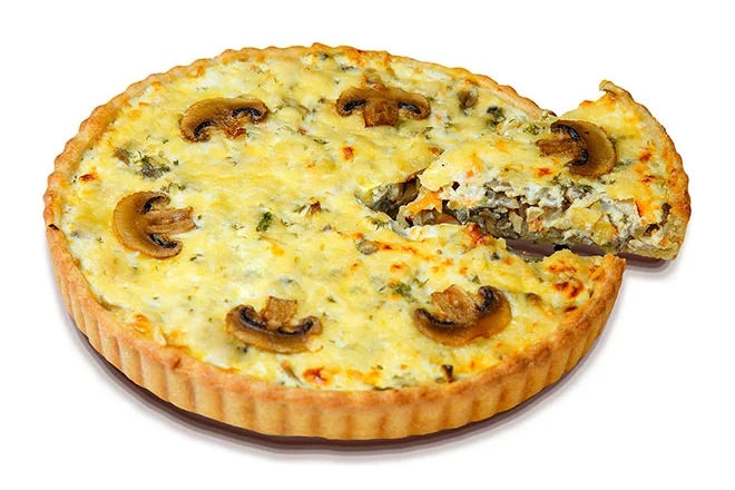 Лоранский пирог с курицей и ароматными шампиньонами