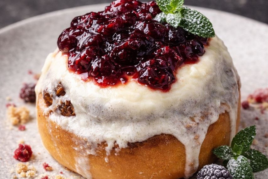 Булочка с корицей Тэобон смородина 