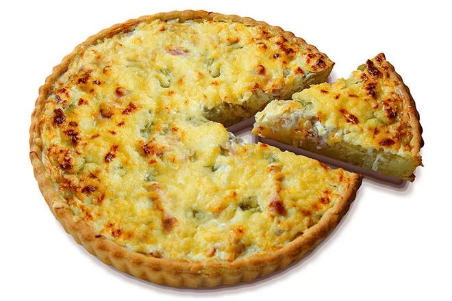 Шведский пирог с картофелем и копчёной грудинкой